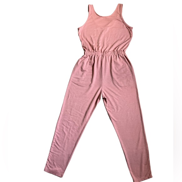 Pink Jumpsuit with pockets and draw string - Picture 2 of 5